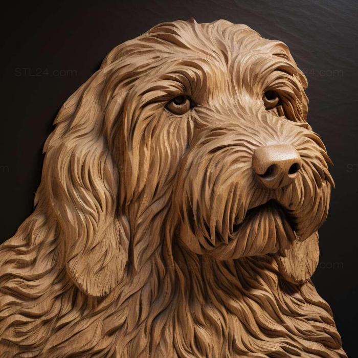 Nature and animals (Otterhound dog 1, NATURE_3193) 3D models for cnc